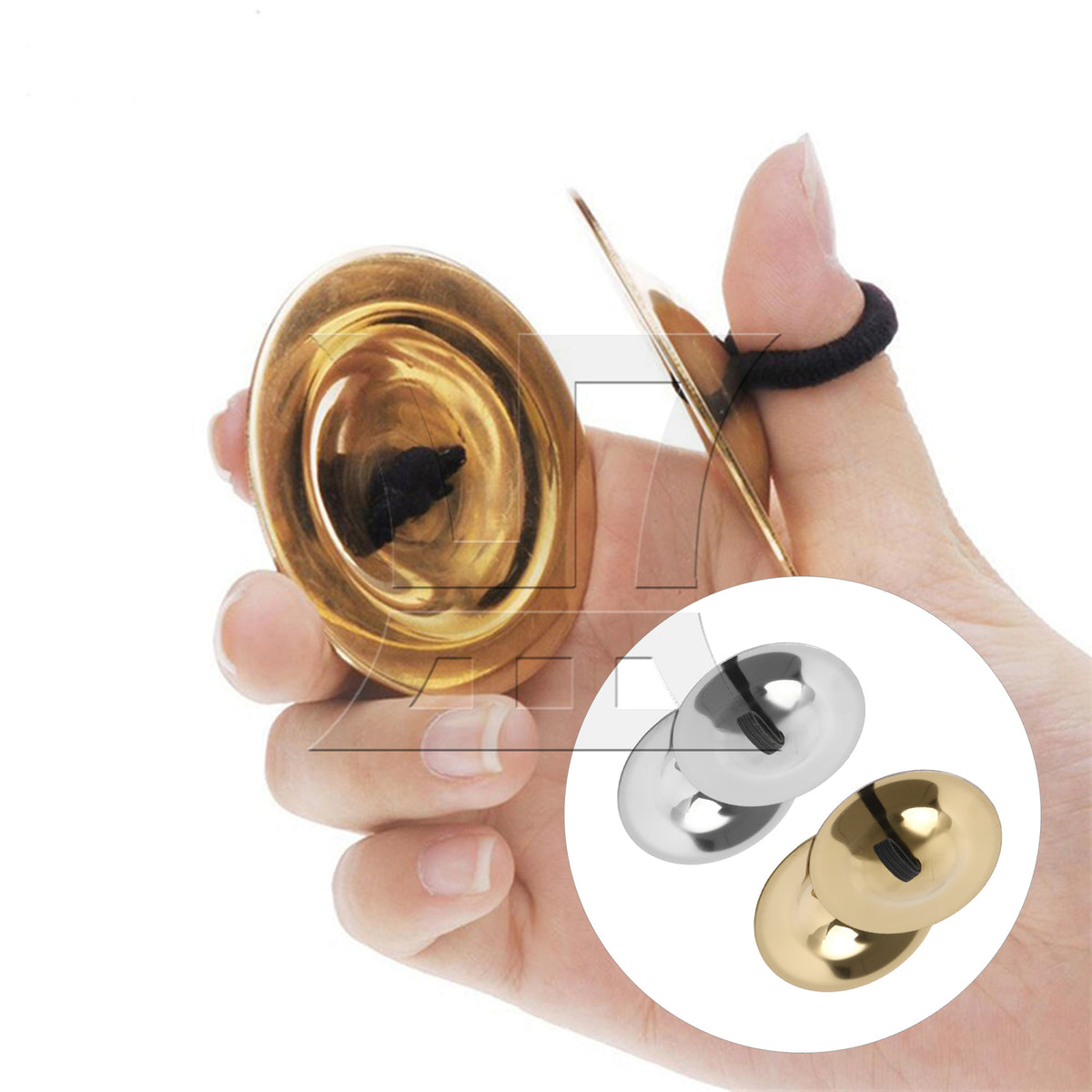 BQLZR 2 opponent finger cymbals (1 pair of gold+1 pair of silver)