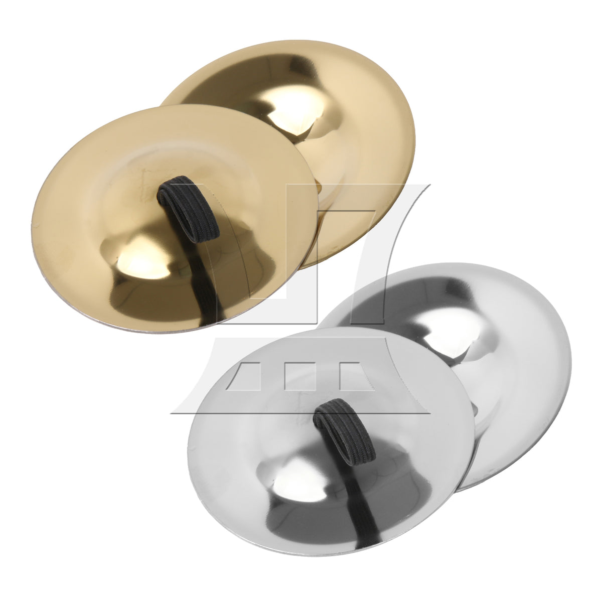BQLZR 2 opponent finger cymbals (1 pair of gold+1 pair of silver)
