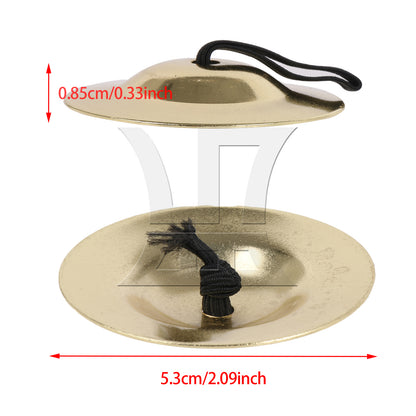BQLZR 1set Finger Cymbals Gold Belly Dance Finger Cymbal