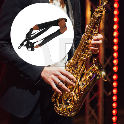 BQLZR 1pc Universal Saxophone Harness Strap Black High Elastic Shoulder Strap Large Size