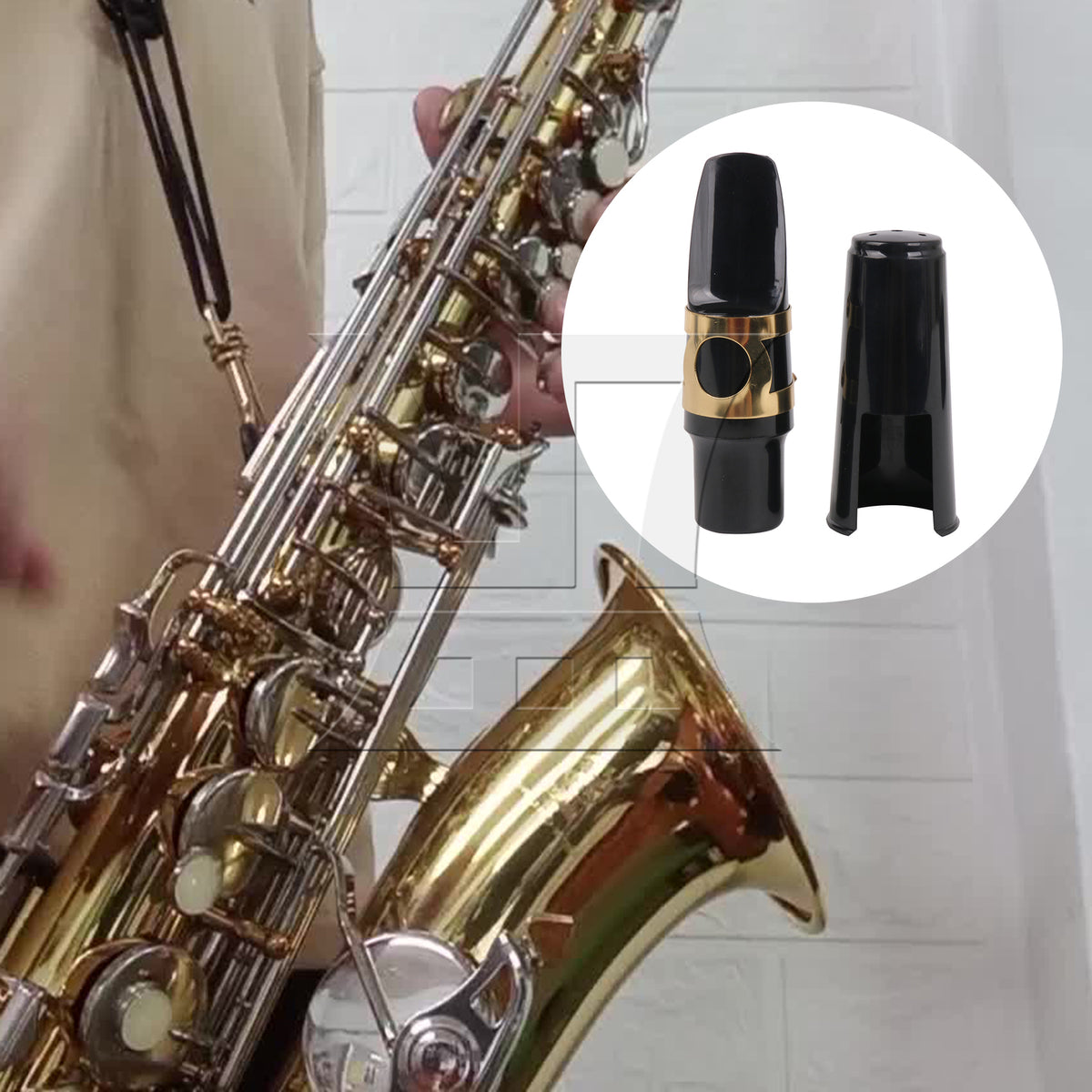 BQLZR 1PC Alto Saxophone Mouthpiece Kit with Metal Ligature Reeds Plastic Cap High Quality Material Black