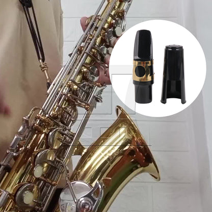 BQLZR 1PC Alto Saxophone Mouthpiece Kit with Metal Ligature Reeds Plastic Cap High Quality Material Black