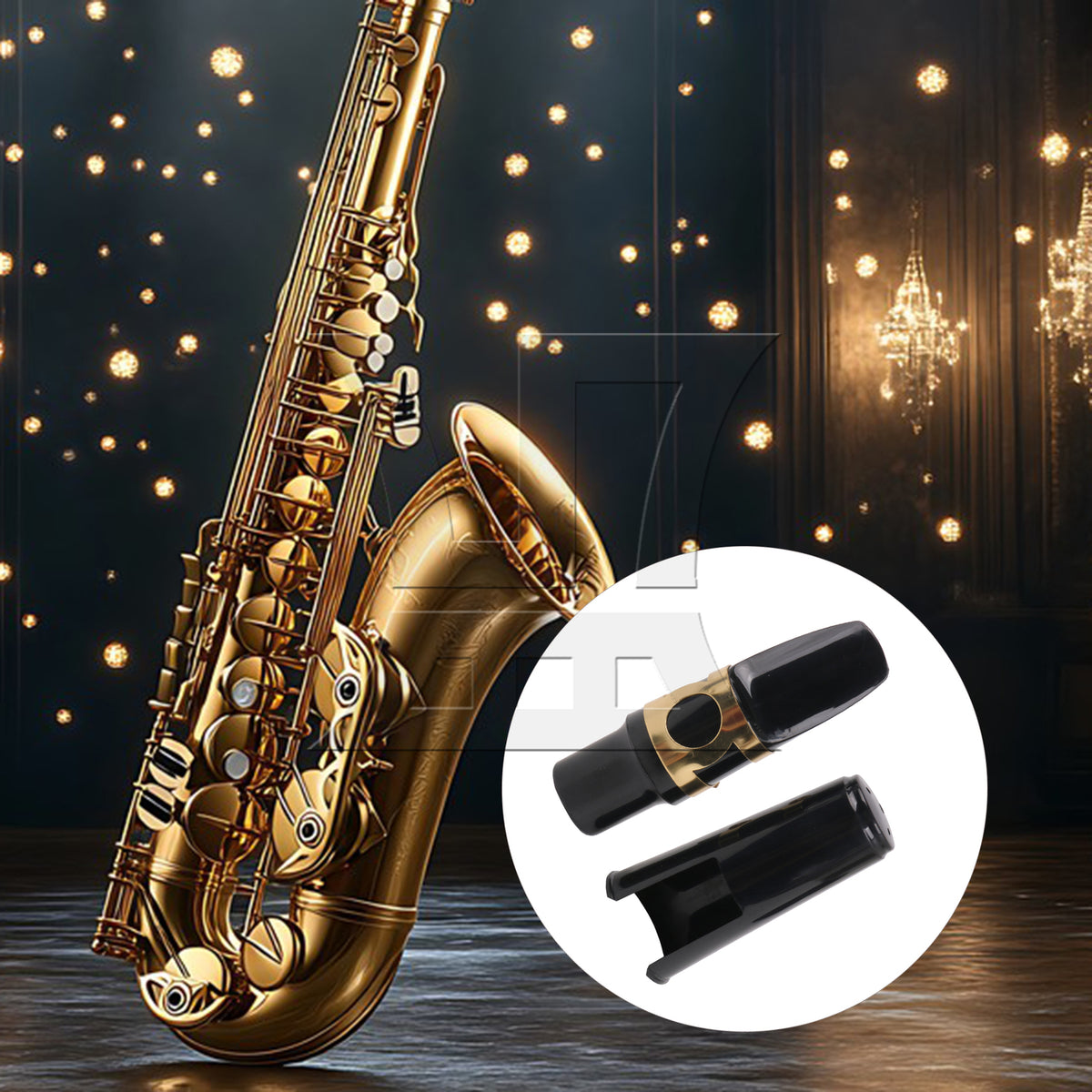 BQLZR 1PC Alto Saxophone Mouthpiece Kit with Metal Ligature Reeds Plastic Cap High Quality Material Black