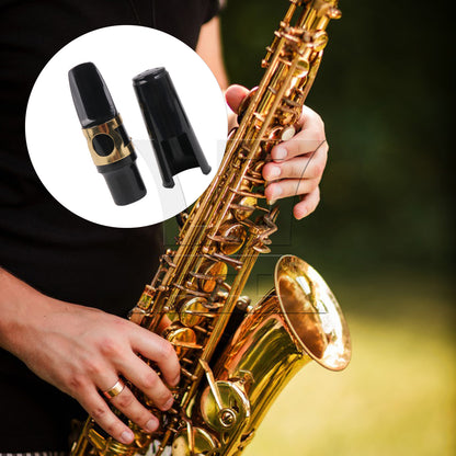 BQLZR 1PC Alto Saxophone Mouthpiece Kit with Metal Ligature Reeds Plastic Cap High Quality Material Black