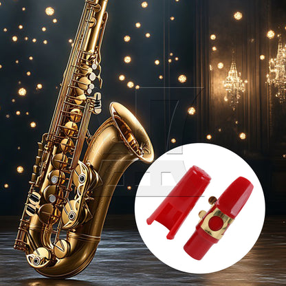 BQLZR 1PC Alto Saxophone Mouthpiece Kit with Metal Ligature Reeds Plastic Cap Red High Quality Material