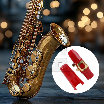 BQLZR 1PC Alto Saxophone Mouthpiece Kit with Metal Ligature Reeds Plastic Cap Red High Quality Material