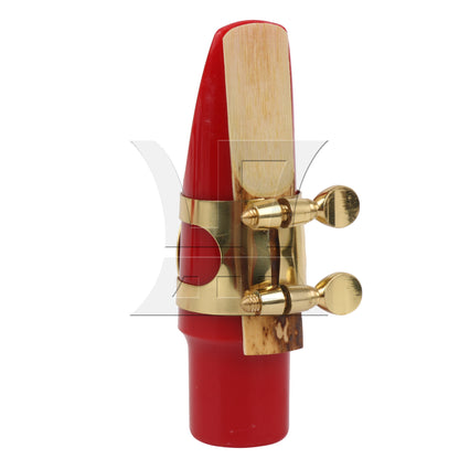 BQLZR 1PC Alto Saxophone Mouthpiece Kit with Metal Ligature Reeds Plastic Cap Red High Quality Material