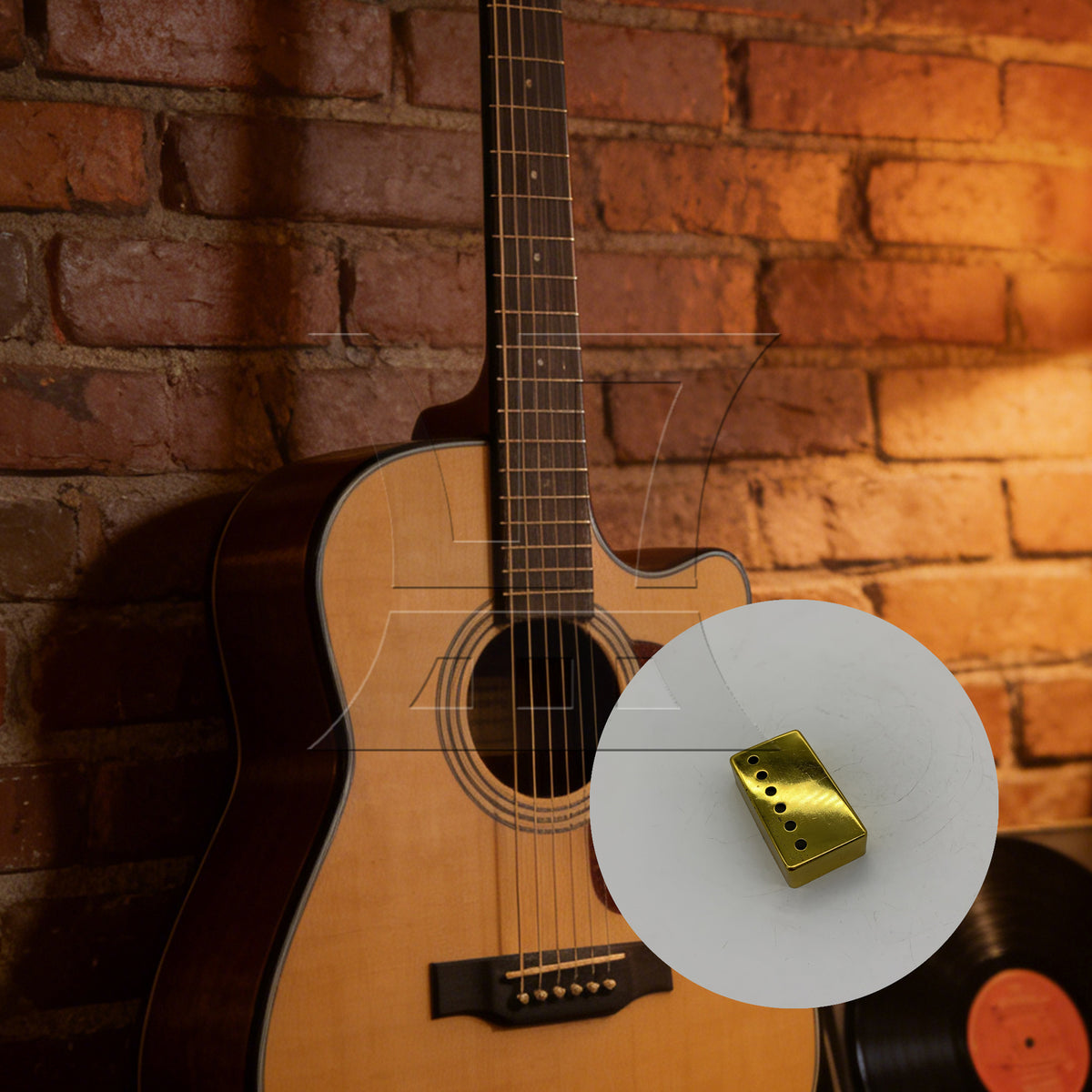 BQLZR 1pc Metal Pickup Cover 50cm  Gold Electric Guitar Pickup Modified Case Cover