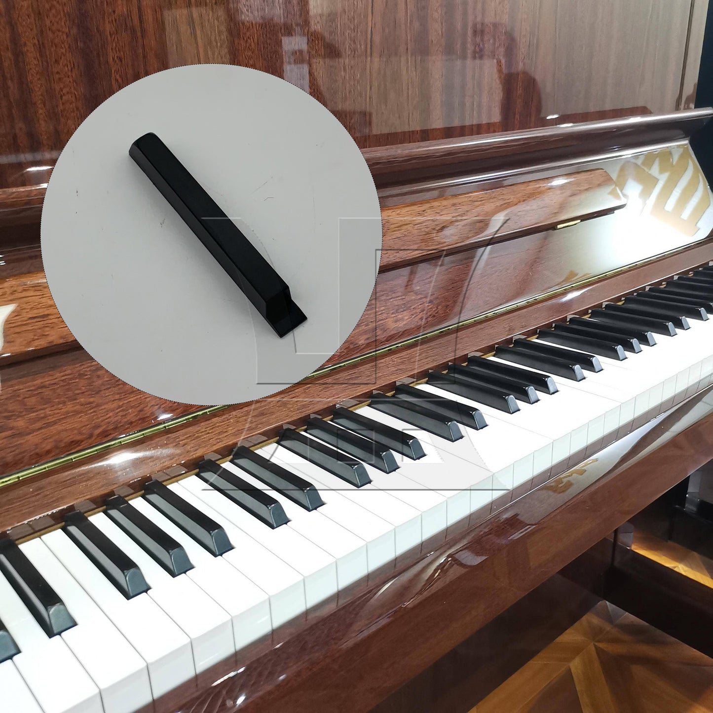 BQLZR 1pc PVC Piano Key Tops Black Musical Instrument Accessories