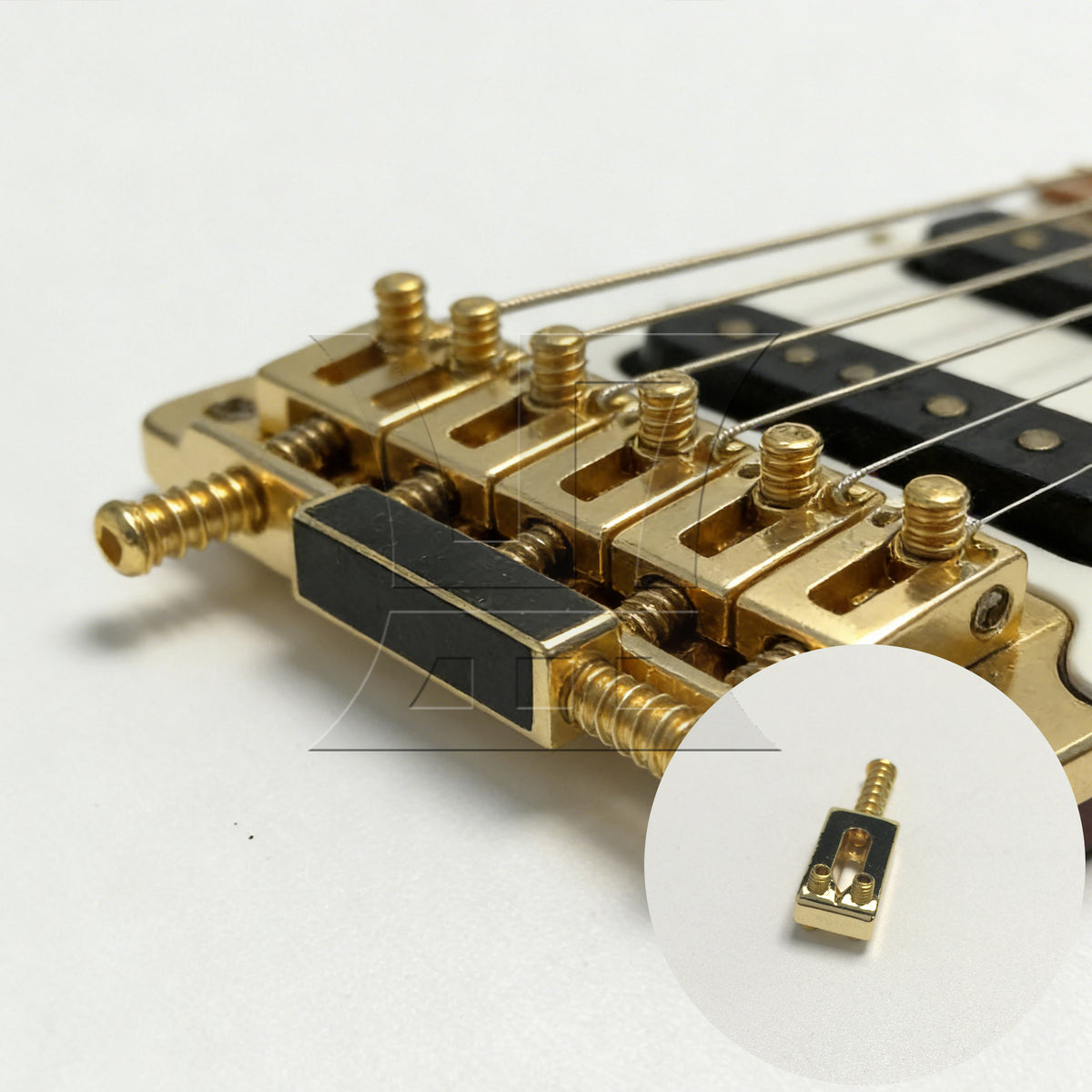 BQLZR 1pc Tremolo Bridge Saddle Gold Electric Guitar Bridge Guitar String Guitar String Saddle