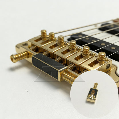 BQLZR 1pc Tremolo Bridge Saddle Gold Electric Guitar Bridge Guitar String Guitar String Saddle