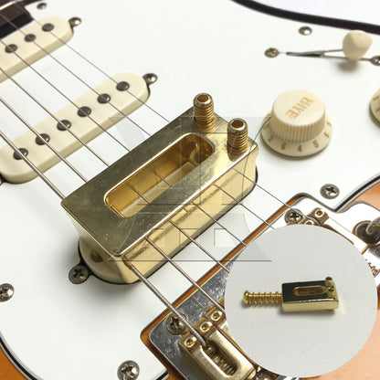 BQLZR 1pc Tremolo Bridge Saddle Gold Electric Guitar Bridge Guitar String Guitar String Saddle