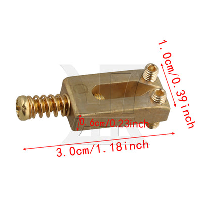BQLZR 1pc Tremolo Bridge Saddle Gold Electric Guitar Bridge Guitar String Guitar String Saddle