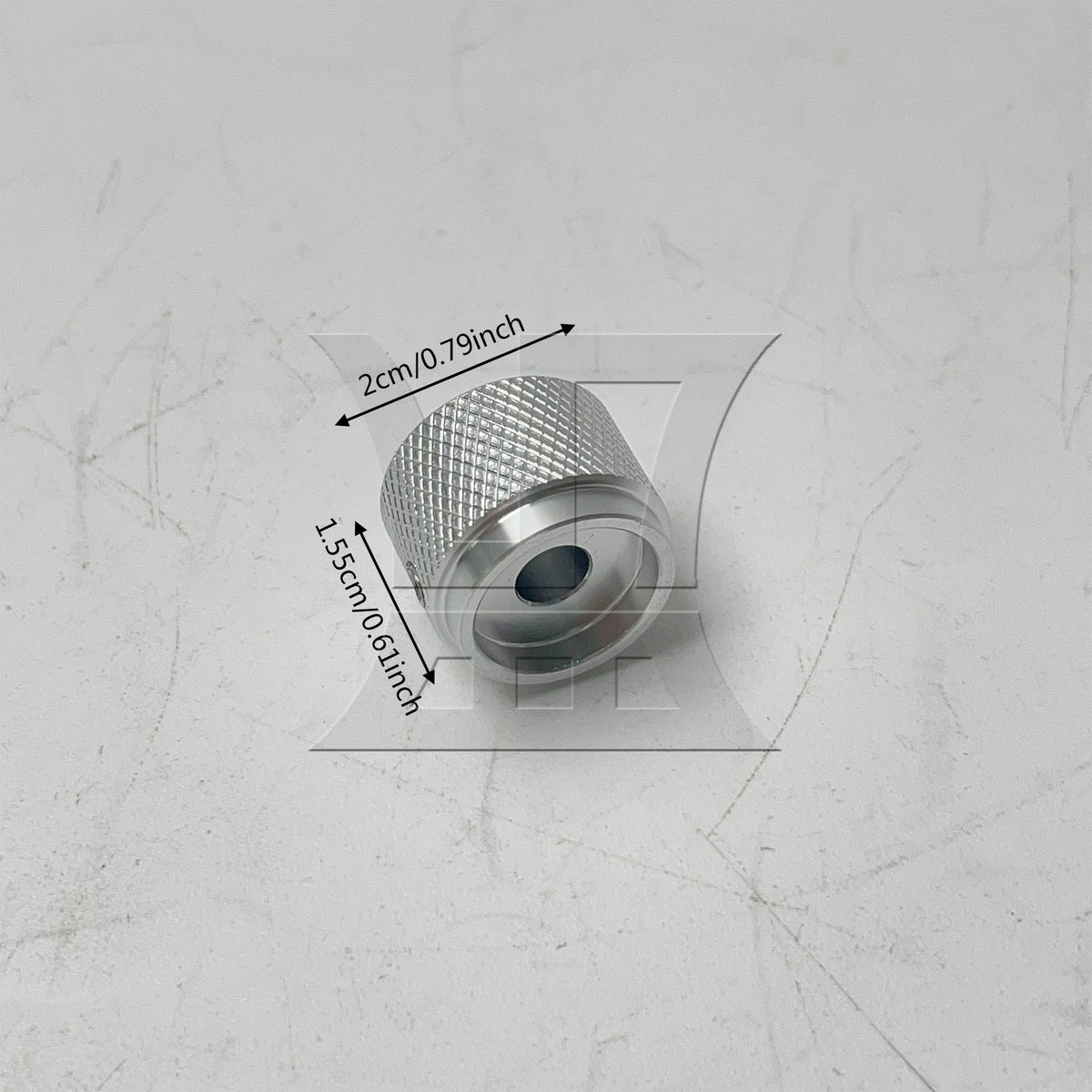 BQLZR 1pc Aluminum Guitar Potentiometer Knob 20x15.5x6mm Silver for Acoustic Equipment
