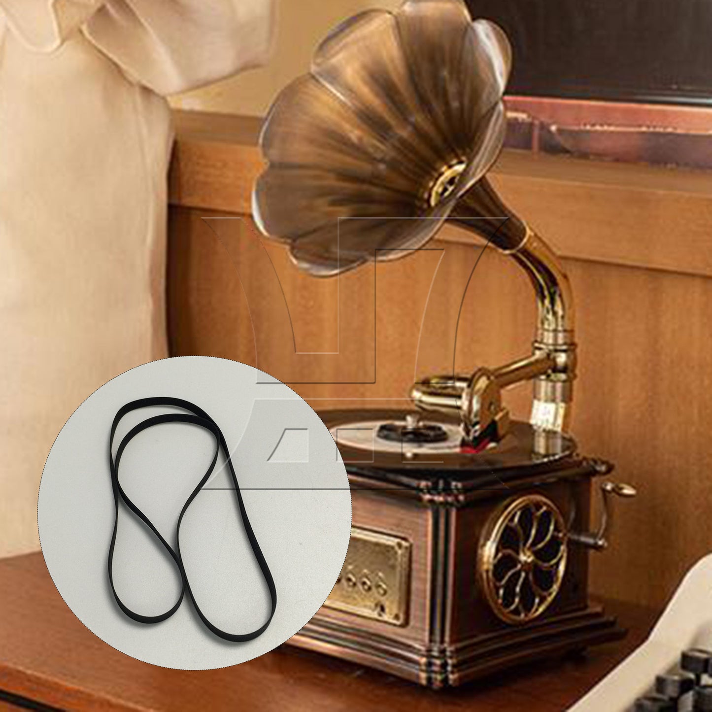 BQLZR 1pc Record Player Belt 5 x 270cm Vinyl Record Player Driver Belt Phonograph Accessories