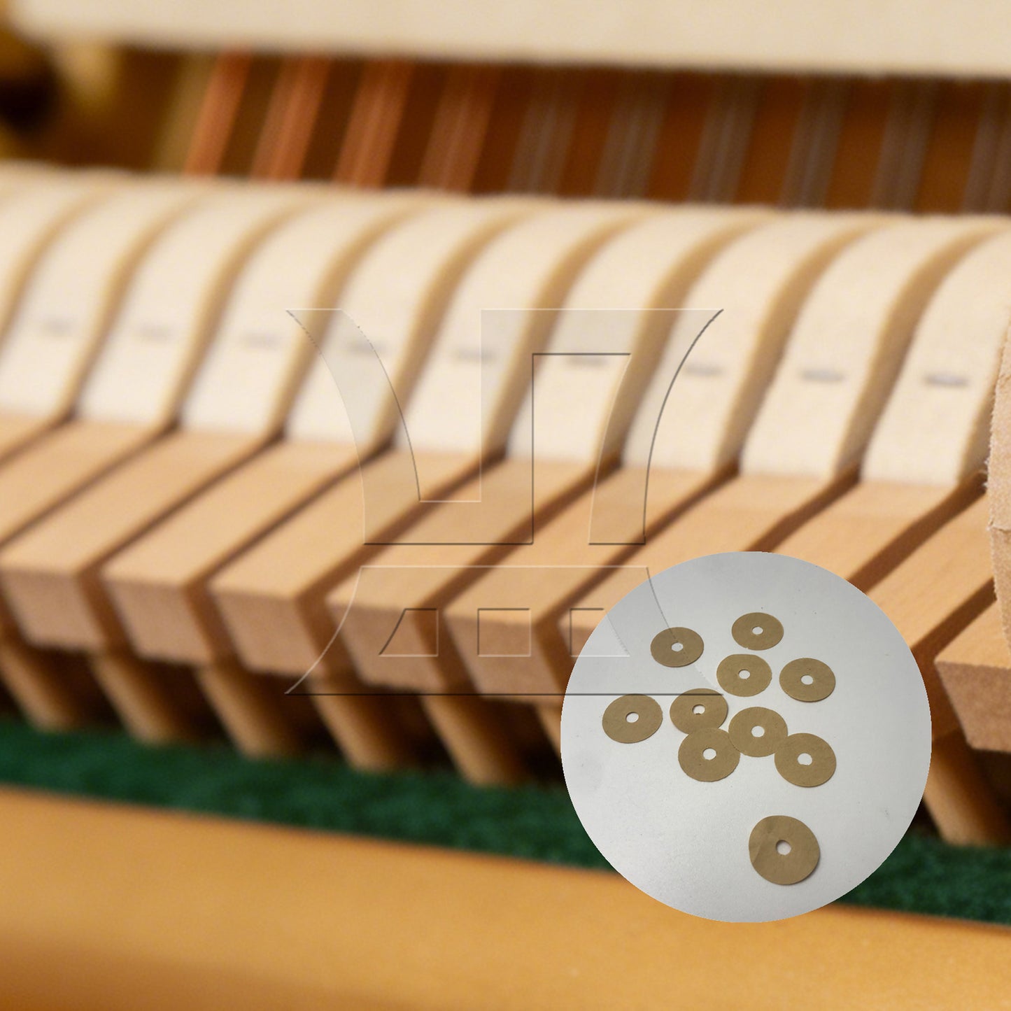 BQLZR 10pcs Piano Washer Brown for Piano Tuning Washer