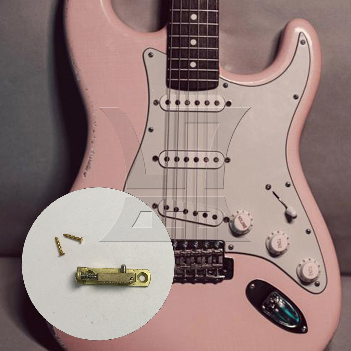 BQLZR 1pc Tremolo Bridge Saddle Gold Electric Guitar Bridge Guitar String Guitar String Saddle