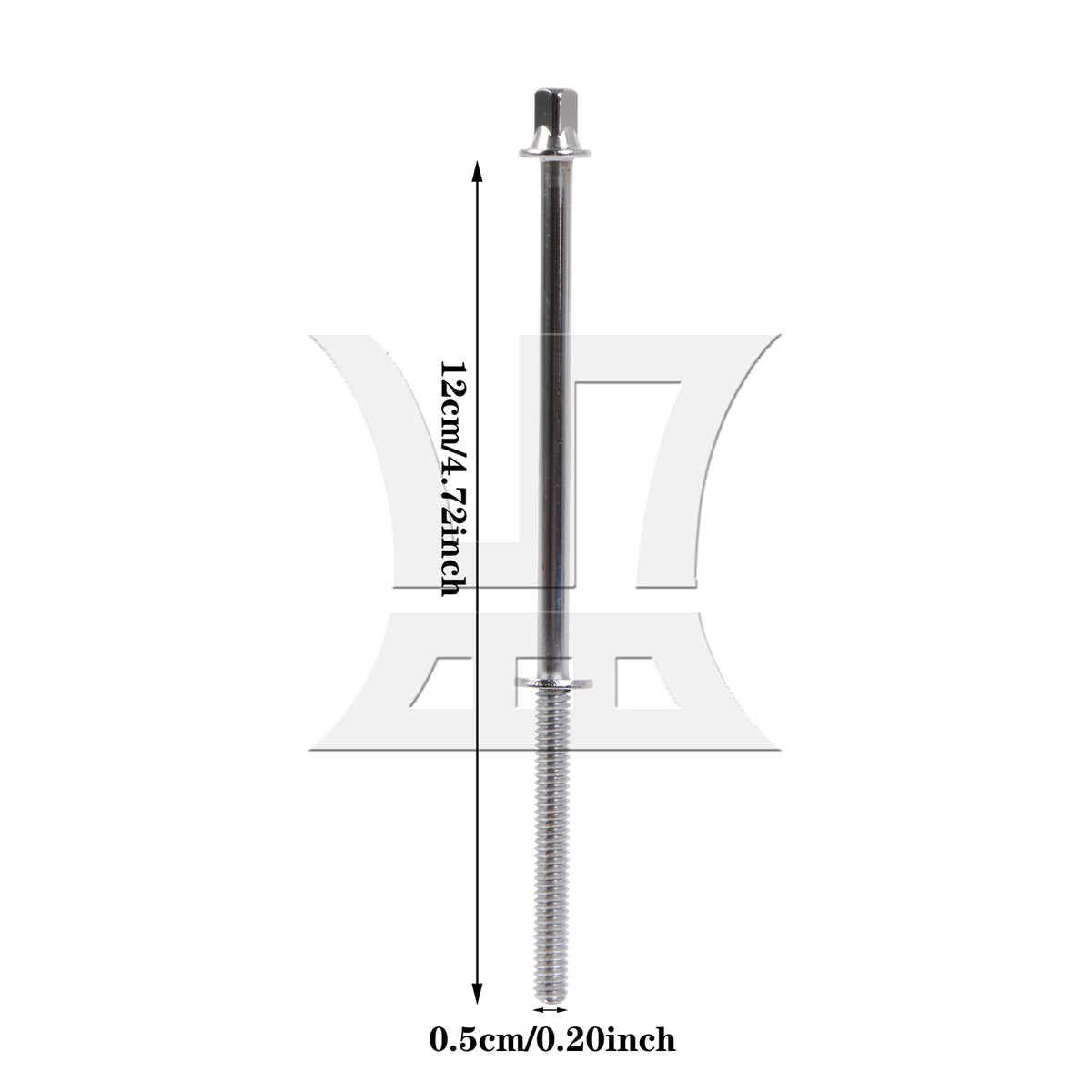BQLZR 1pc Drum Tension Rod 5 x 120 Mm Silver for Drum Set Installation