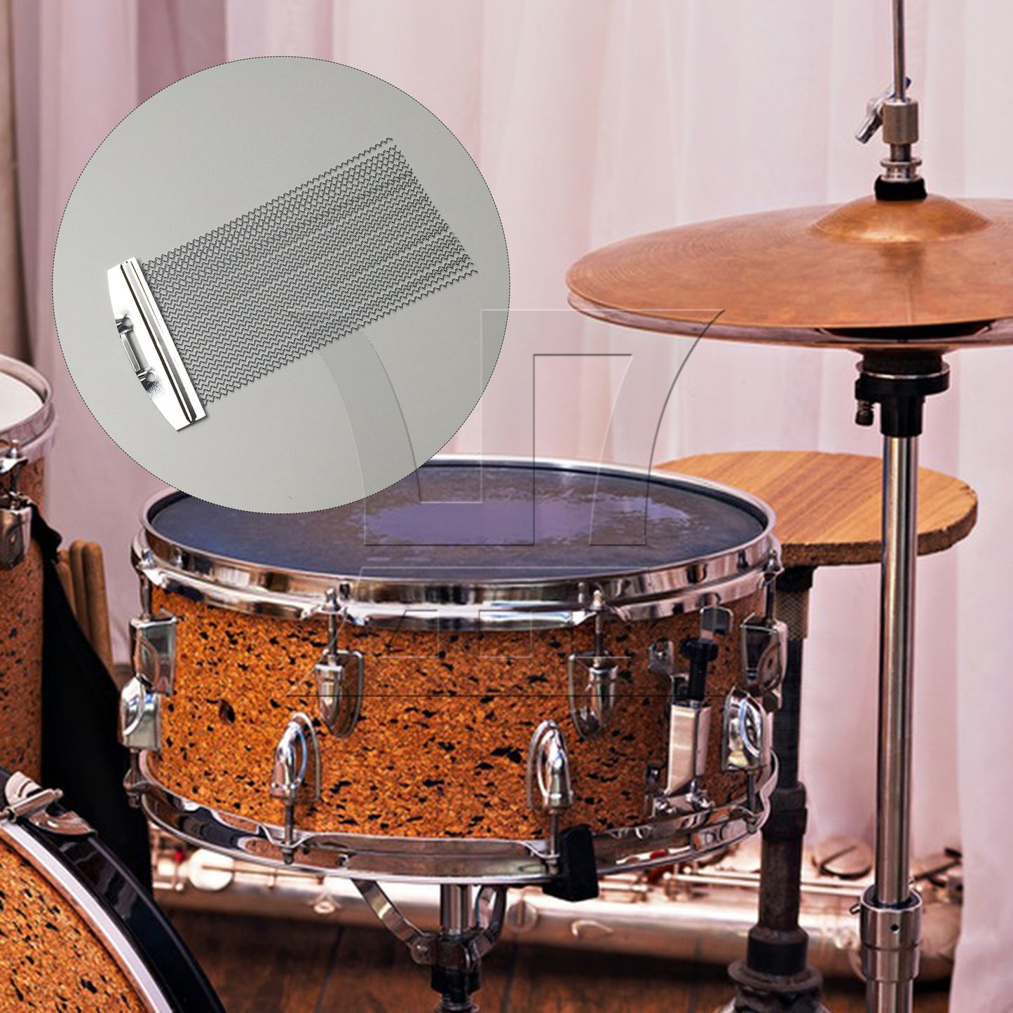 BQLZR 1pc Half Design Snare Drum Spring Wire 30 Strand Silver for Conga