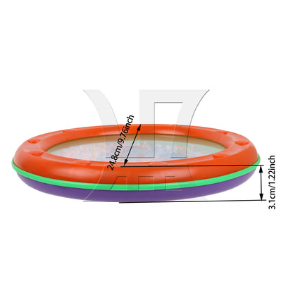 BQLZR 1PC Ocean Drum 10 Inch Wave Bead Drum for Party Percussion Instruments with Pattern Orange