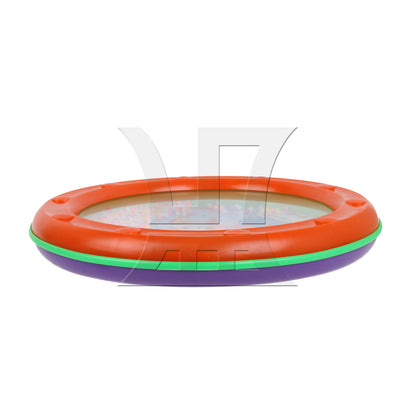 BQLZR 1PC Ocean Drum 10 Inch Wave Bead Drum for Party Percussion Instruments with Pattern Orange