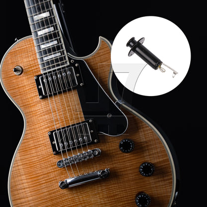 BQLZR 1PC Electric Guitar Parts End Pin Output Jack Socket Connector Black 5.8x2.5cm Long Service Life