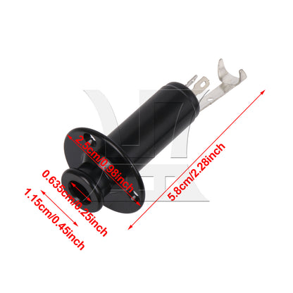 BQLZR 1PC Electric Guitar Parts End Pin Output Jack Socket Connector Black 5.8x2.5cm Long Service Life