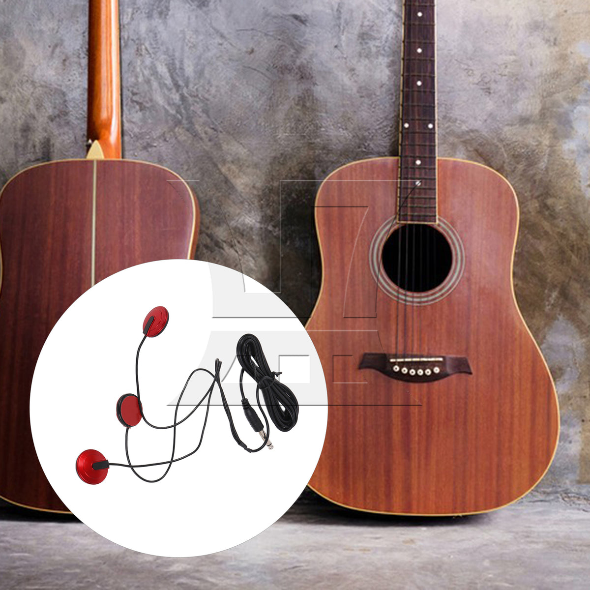BQLZR 1pc Pickup with 3 Patch Red for Classical Guitar Folk Guitar