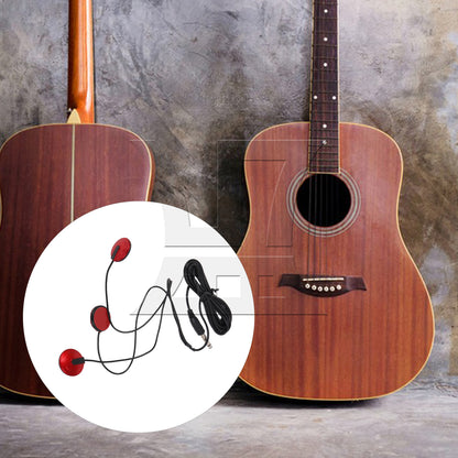 BQLZR 1pc Pickup with 3 Patch Red for Classical Guitar Folk Guitar