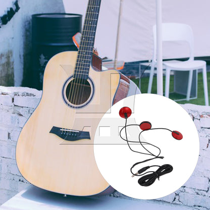 BQLZR 1pc Pickup with 3 Patch Red for Classical Guitar Folk Guitar