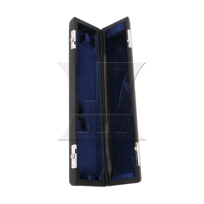 BQLZR 16 Hole Flute Case, Fluted Design For Player, Pu Leather Black
