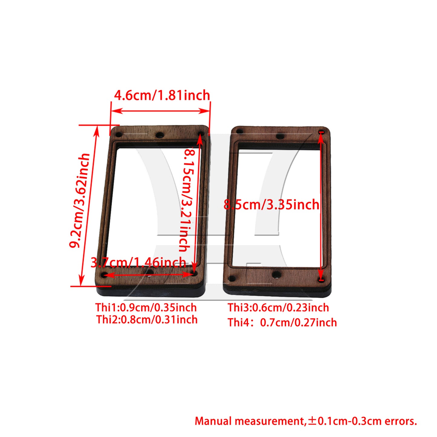BQLZR Guitar Pickup Frame, Rosewood, Suitable For Luthiers