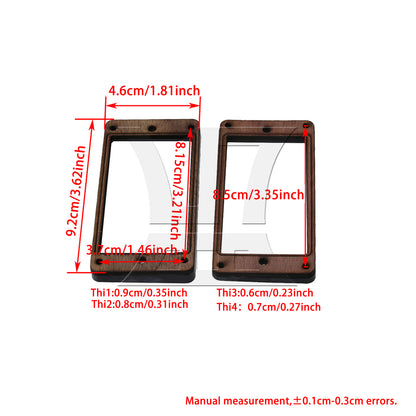 BQLZR Guitar Pickup Frame, Rosewood, Suitable For Luthiers