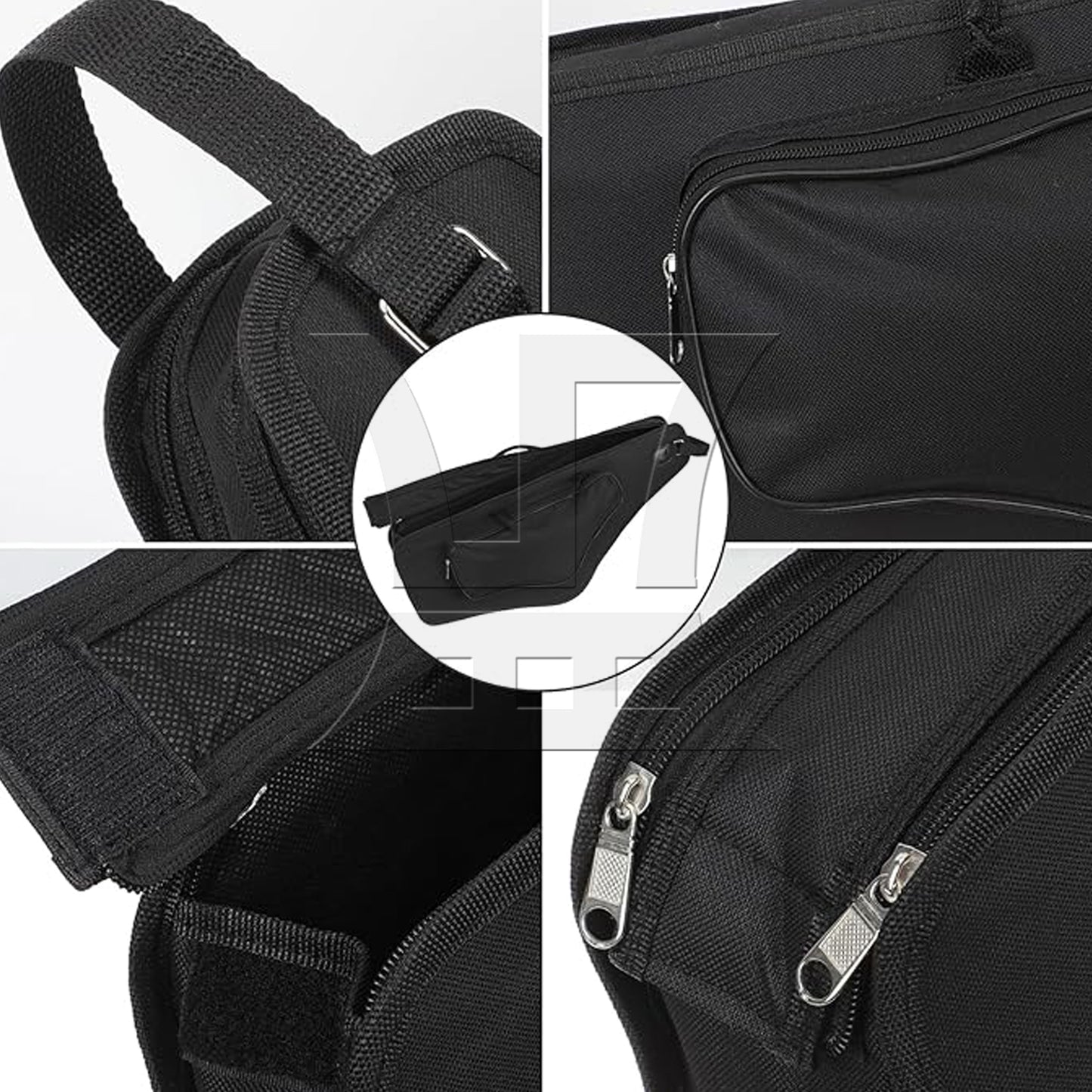 BQLZR Alto Saxophone Bag, Double Zipper Design, 25.20x10.83x5.12 Inches, Black