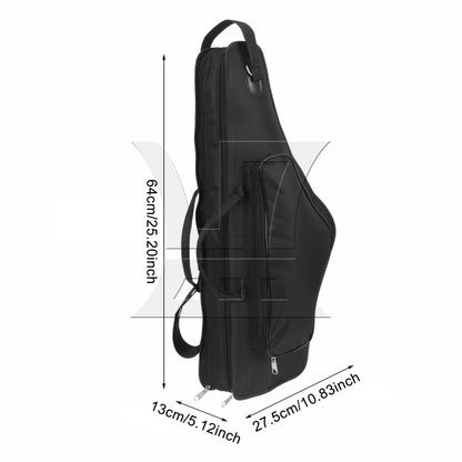BQLZR Alto Saxophone Bag, Double Zipper Design, 25.20x10.83x5.12 Inches, Black