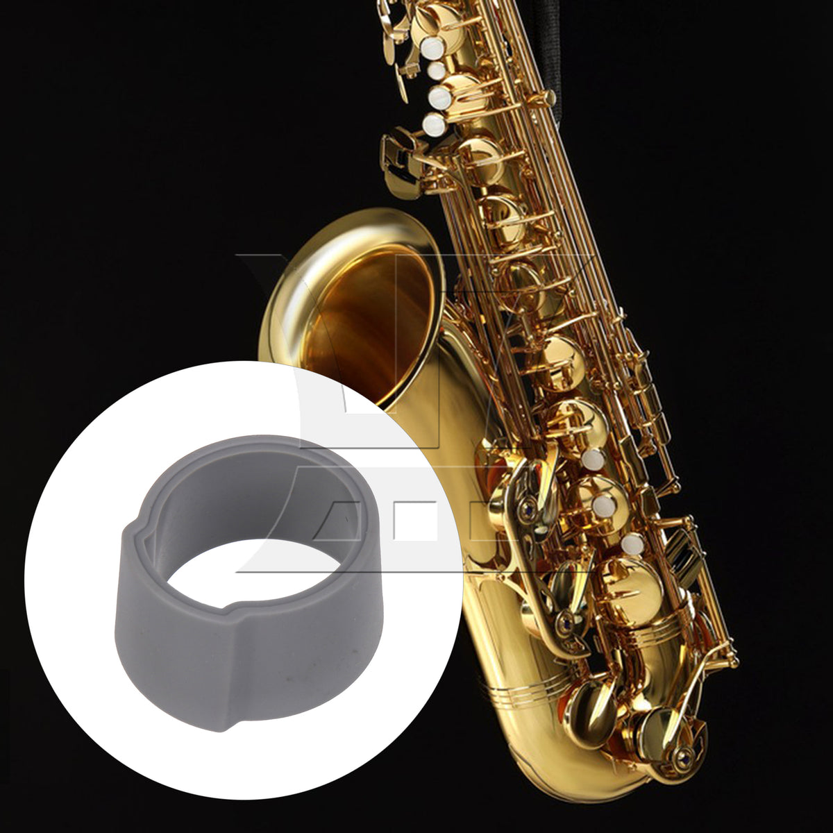 BQLZR Tenor Saxophone Mouthpiece Ligature Fastener, Fast And Precise Tightening, 1.26x1.18x0.75 Inches Gray
