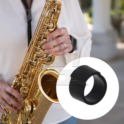 BQLZR Alto Saxophone Mouthpiece Ligature Accessory, Sturdy Material, 1.26x1.18x0.75 Inch Black