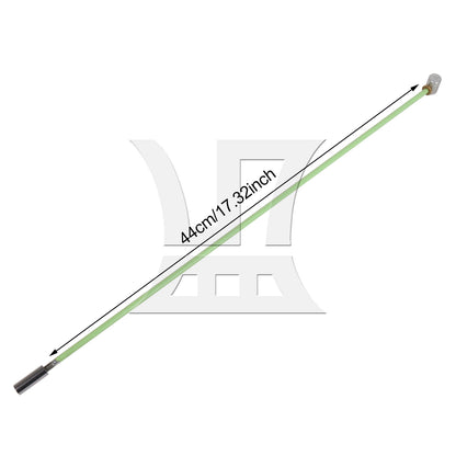 BQLZR 1PC Electric Guitar Steel Truss Rod Two Way Adjustment Tool 438mm Overall Length with Copper Sheet Wrench Green High-quality Metal