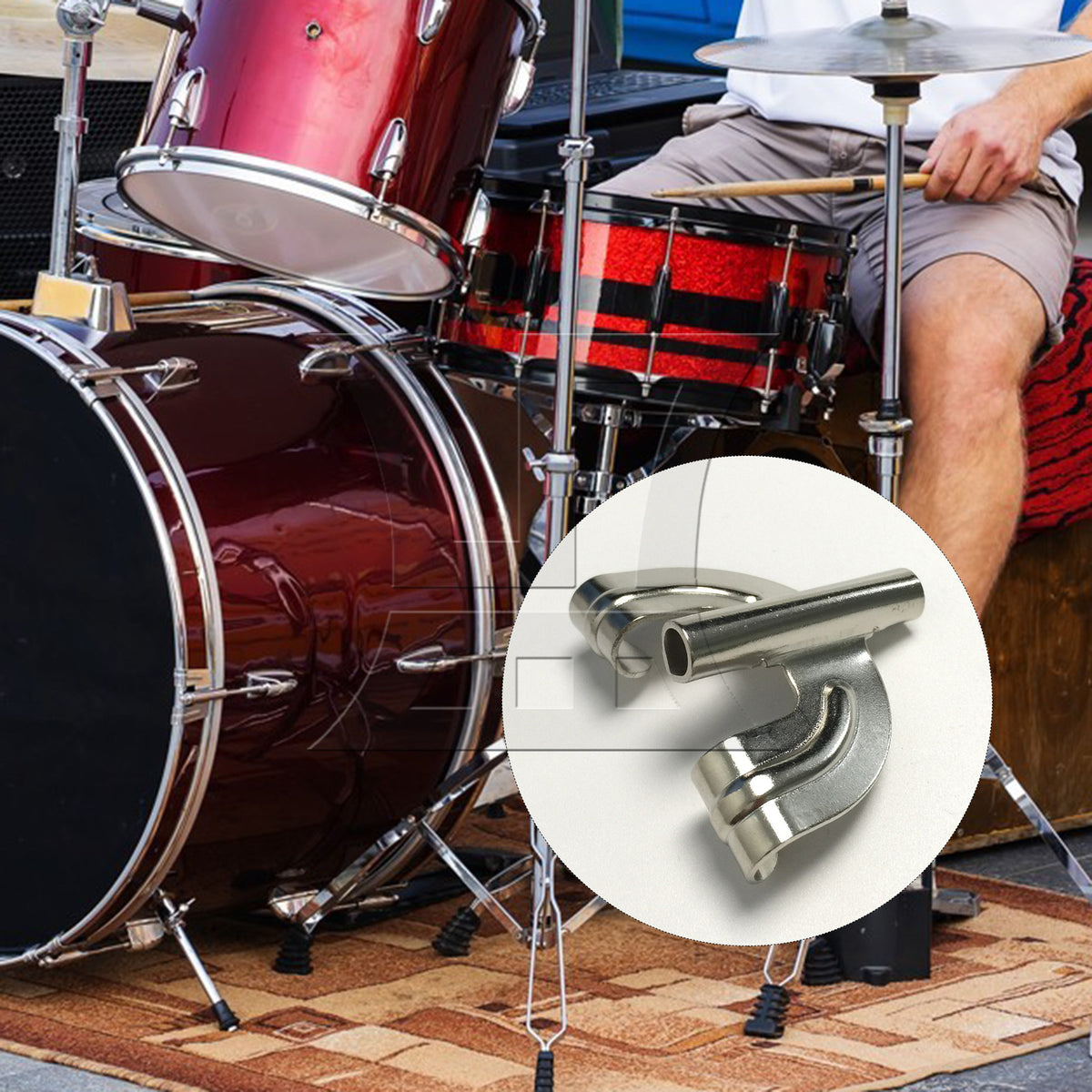BQLZR 1pc Bass Drum Claw Hook Silver Drum Drum Hook Jazz Drum Big Drum Claw Hook
