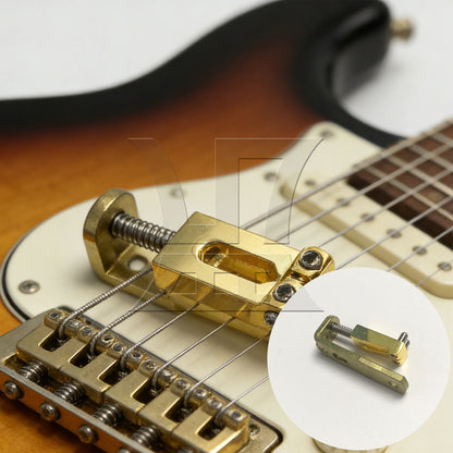 BQLZR 1pc Tremolo Bridge Saddle Split Type Gold Electric Guitar Bridge Guitar String Guitar String Saddle