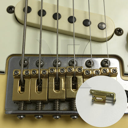 BQLZR 1pc Tremolo Bridge Saddle Split Type Gold Electric Guitar Bridge Guitar String Guitar String Saddle