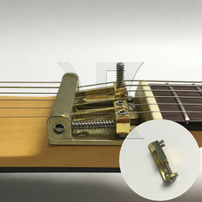 BQLZR 1pc Tremolo Bridge Saddle Split Type Gold Electric Guitar Bridge Guitar String Guitar String Saddle