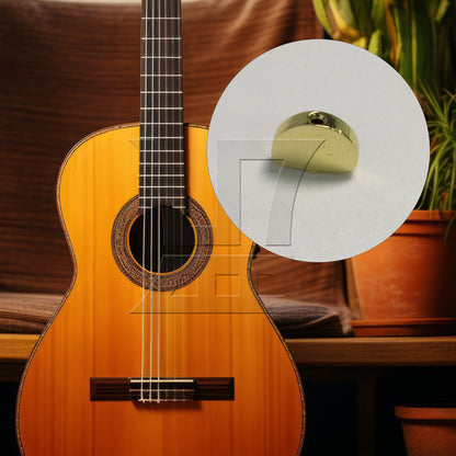 BQLZR 1pc Semicircle Tuning Peg Button Golden Folk Guitar Electric Guitar Knob Knob Head Chord