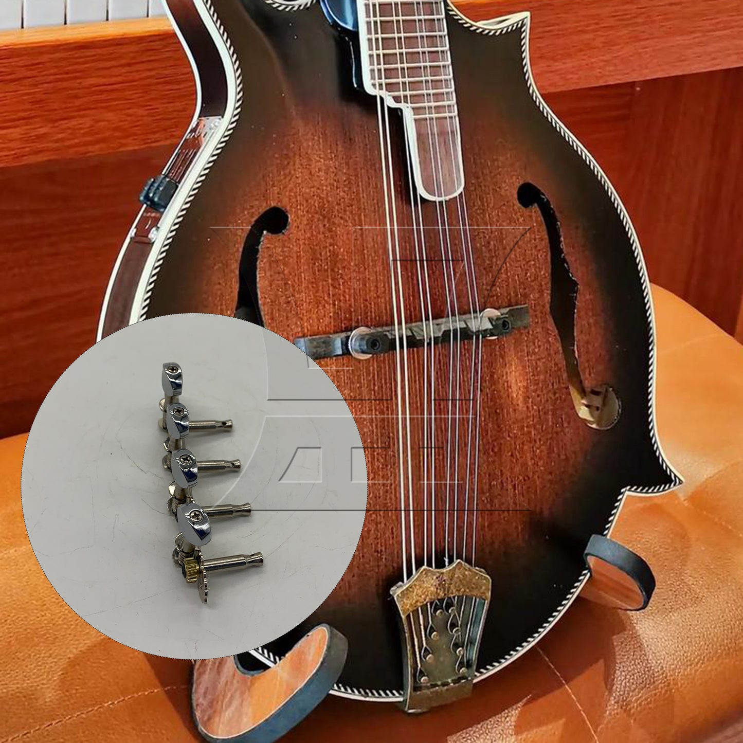 BQLZR 1pc Mandolin 4 String Tuning Peg Small Metal Head Right for Mandolin Guitar Tuning