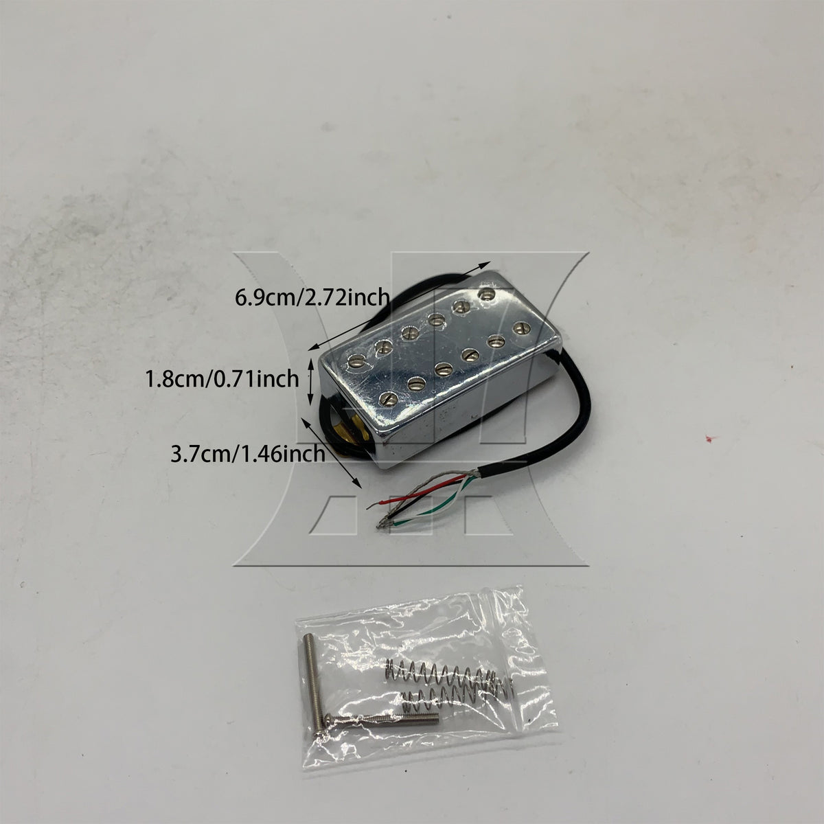 BQLZR 1pc Electric Guitar Neck Pickup Silver Enclosed Metal Pickup Guitar Modification Refurbished Pickup