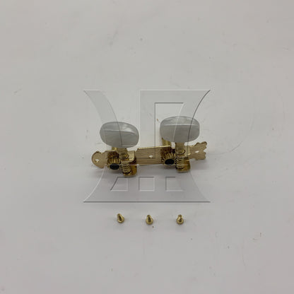 BQLZR 1pc Ukulele Tuning Peg Square Gold Left Ukulele Repair Metal Knob