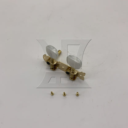 BQLZR 1pc Ukulele Tuning Peg Square Gold Left Ukulele Repair Metal Knob