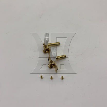 BQLZR 1pc Ukulele Tuning Peg Square Gold Left Ukulele Repair Metal Knob