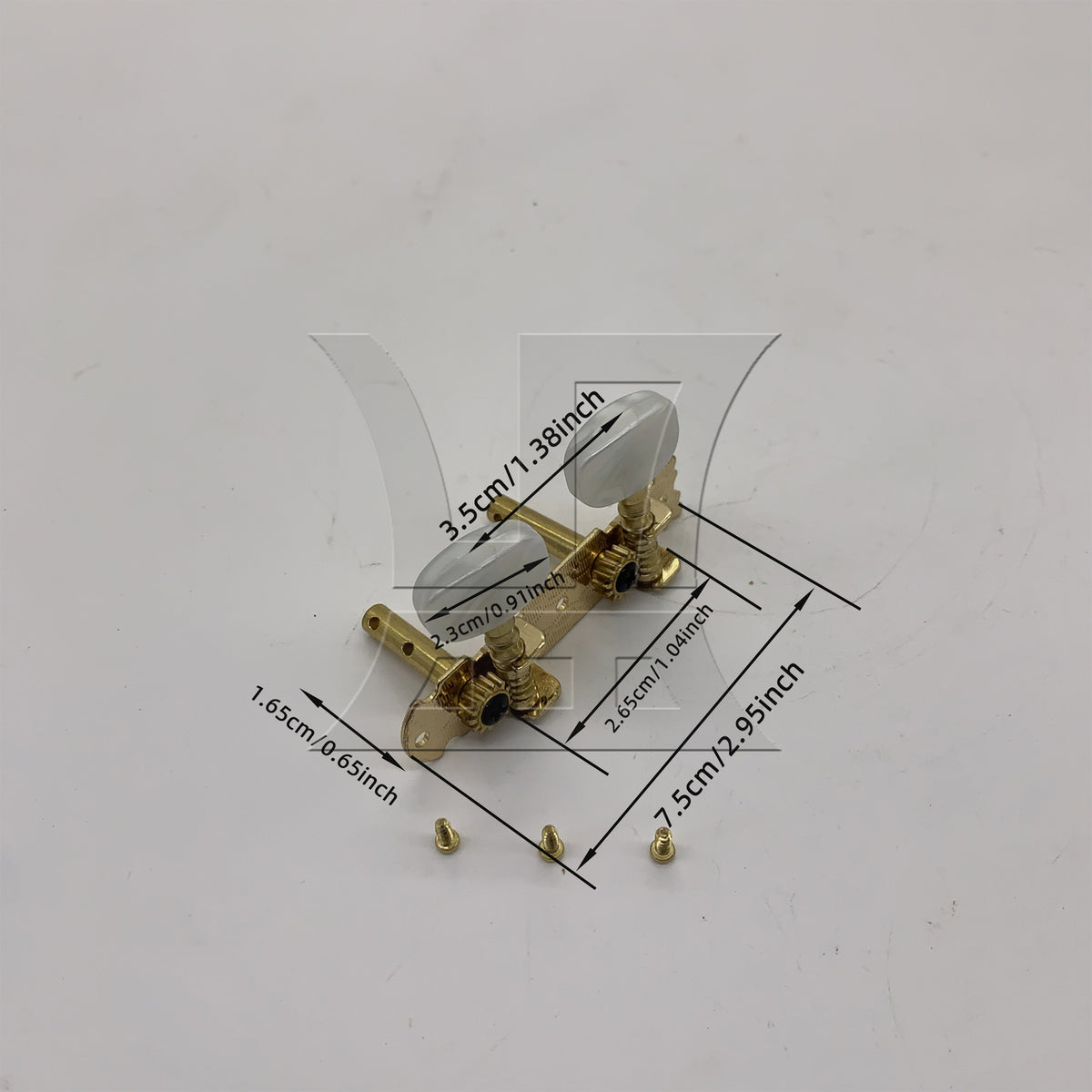 BQLZR 1pc Ukulele Tuning Peg Square Gold Left Ukulele Repair Metal Knob