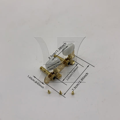 BQLZR 1pc Ukulele Tuning Peg Square Gold Left Ukulele Repair Metal Knob